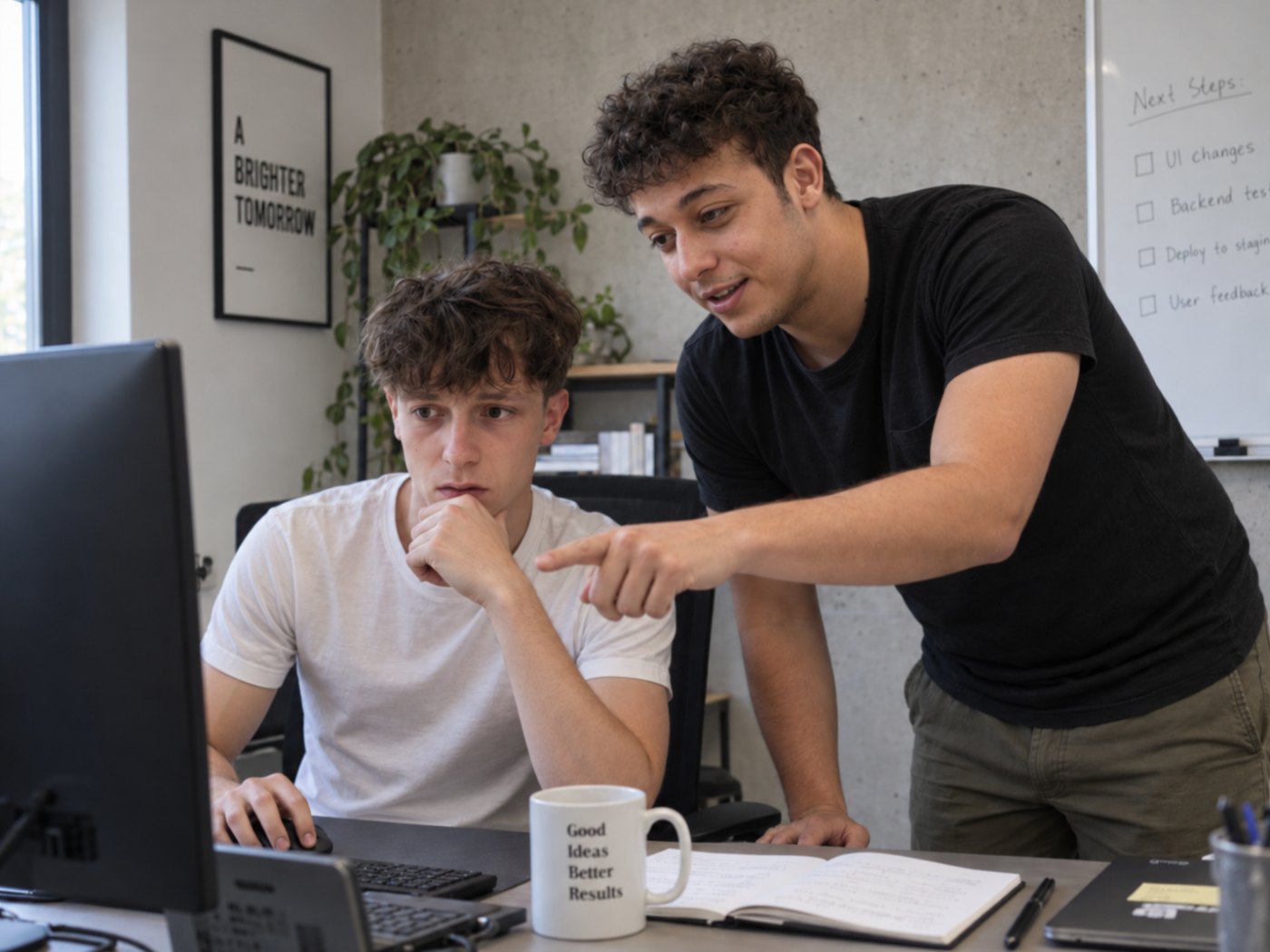 The Digitam team at work in the office